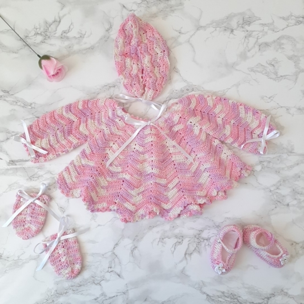 Set Newborn girl Handmade